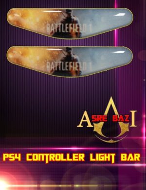 لایت بار ژله ای رنگی 2 تایی گیم پد پلی استیشن 4 طرح (Battlefield 1)