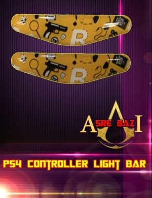 لایت بار ژله ای رنگی 2 تایی گیم پد پلی استیشن 4 طرح (Yellow 2)