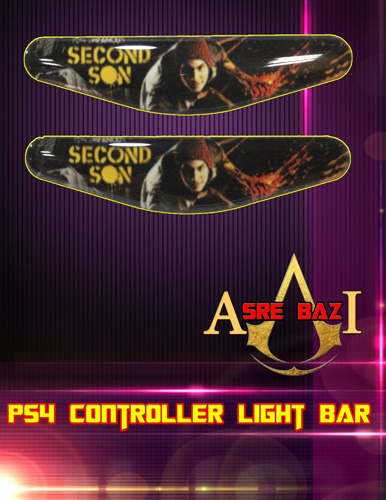 لایت بار ژله ای رنگی 2 تایی گیم پد پلی استیشن 4 طرح (Infamous Second Son)
