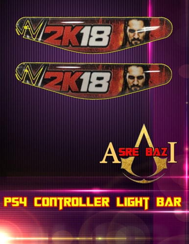 لایت بار ژله ای رنگی 2 تایی گیم پد پلی استیشن 4 طرح (WWE 2K18)