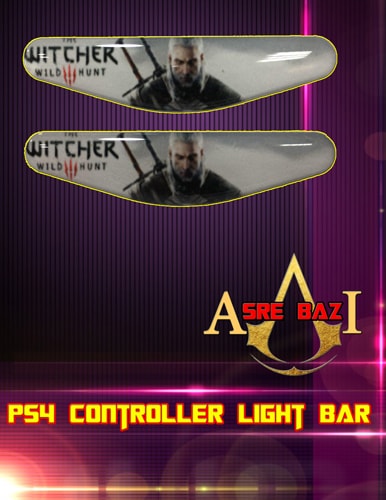 لایت بار ژله ای رنگی 2 تایی گیم پد پلی استیشن 4 طرح (The Witcher 3 Wild Hunt)