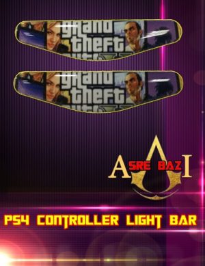 لایت بار ژله ای رنگی 2 تایی گیم پد پلی استیشن 4 طرح (GTA 5)
