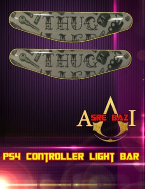 لایت بار ژله ای رنگی 2 تایی گیم پد پلی استیشن 4 طرح (Thug)