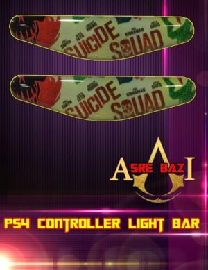 لایت بار ژله ای رنگی 2 تایی گیم پد پلی استیشن 4 طرح (suicide squad)