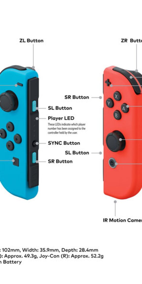 دسته Joy con نینتندو سوییچ آبی/قرمز