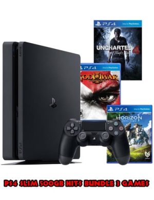 PLAYSTATION 4 SLIM 500GB HITS BUNDLE 3 GAMES