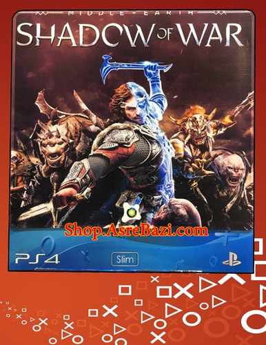 برچسب بدنه و دسته Shadow of War I Gamer Play Station 4 Slim Cover