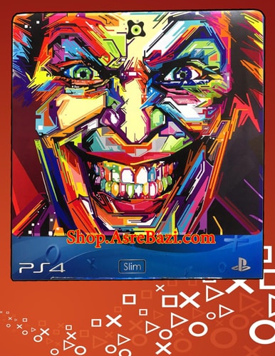 برچسب بدنه و دسته THE JOKER I Gamer Play Station 4 Slim Cover