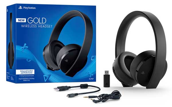 محتویات پکیج هدست پلی استیشن 4 سری جدید Gold Wireless Headset New Version 2