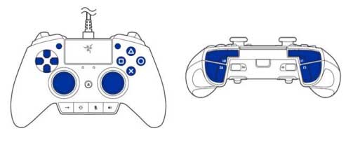 تنظیم دکمههای شانهای و ماشهای مرحله سوم دسته بازی Razer Raiju PS4