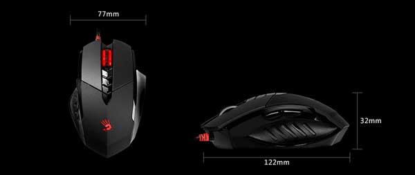 اندازه موس گیمینگ A4TECH Bloody V7M Gaming Mouse