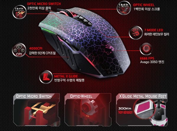 کارایی بی شمار موس گیمینگ A4Tech Bloody A70 Gaming Mouse
