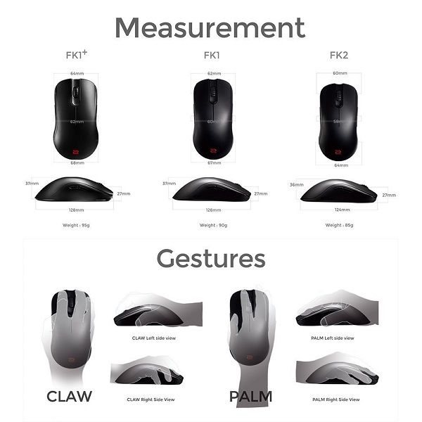 خرید موس گیمینگ بنکیو ZOWIE FK2 - Image 4