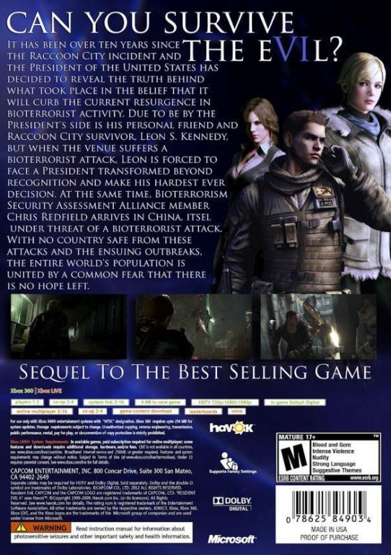 خرید بازی resident evil 6 برای کنسول xbox 360