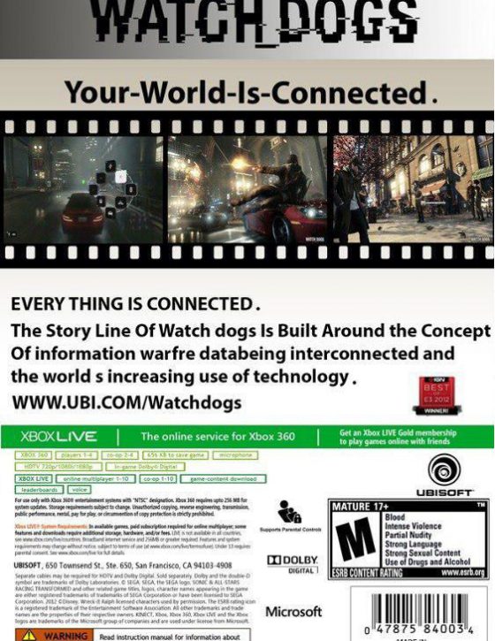 خرید بازی watch dogs برای کنسول xbox 360