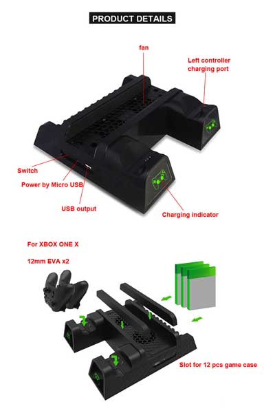 پایه شارژ فن دار مولتی مدل DOBE TYX-1840