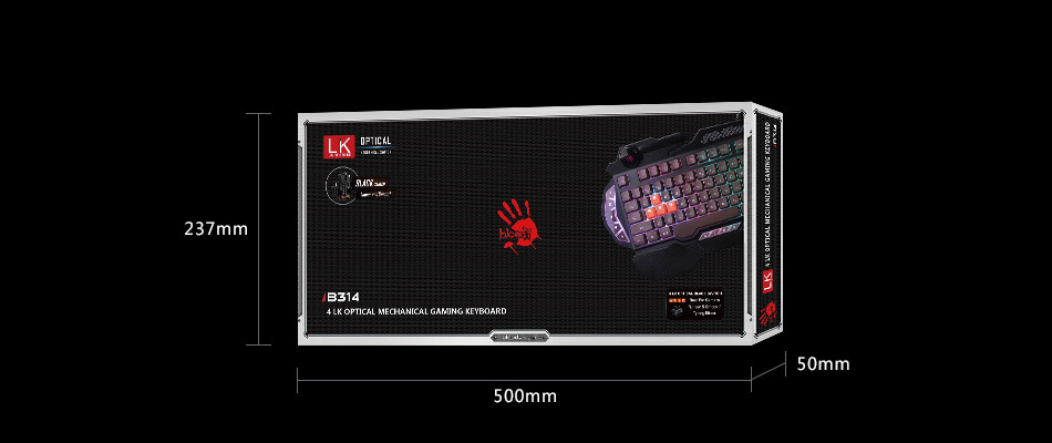 خرید کیبورد گیمینگ ای فورتک Bloody B314 Light Strike - Image 2