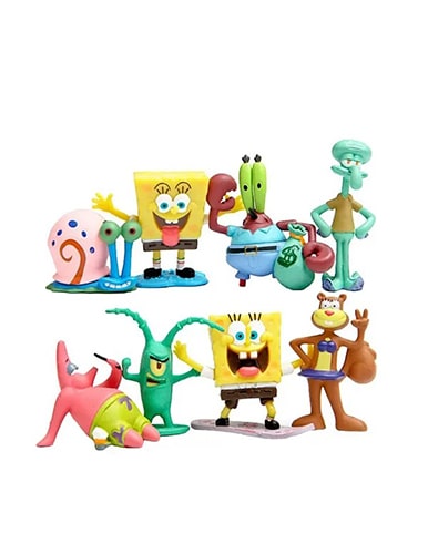 فیگور باب اسفنجی و دوستان SpongeBob ست 8 عددی