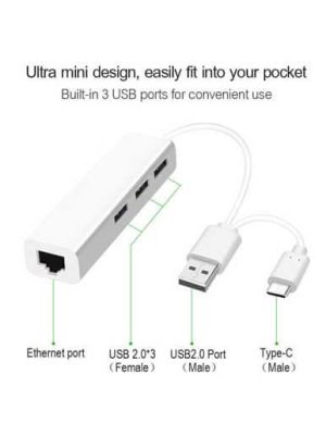 هاب 3 پورت USB C مدل OTN 8802