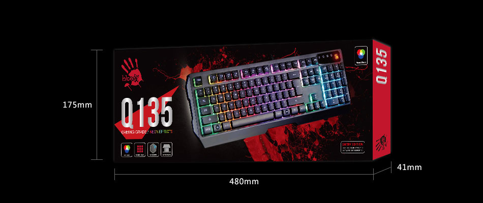 کیبورد گیمینگ ایفورتک Bloody Q135