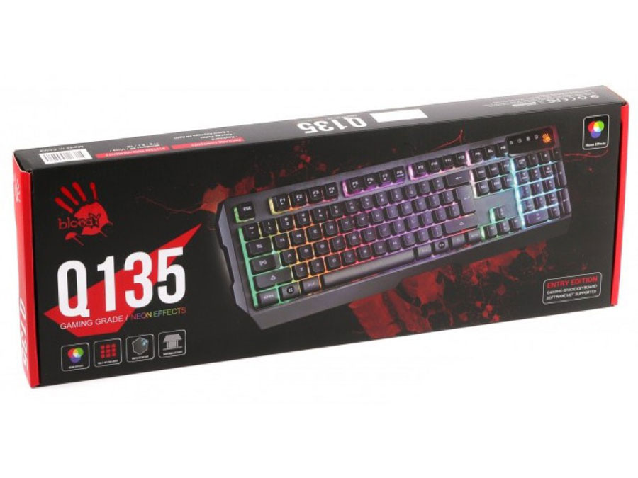 کیبورد گیمینگ ایفورتک Bloody Q135 Red Backlit