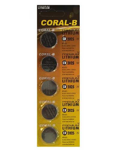 باتری سکه ای CORAL B بسته 5 عددی