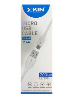 کابل تبدیل USB به Micro USB مدل XK CA06 طول 0.2 متر