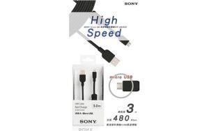 کابل تبدیل USB به microUSB سونی مدل CP AB300 طول 3 متر