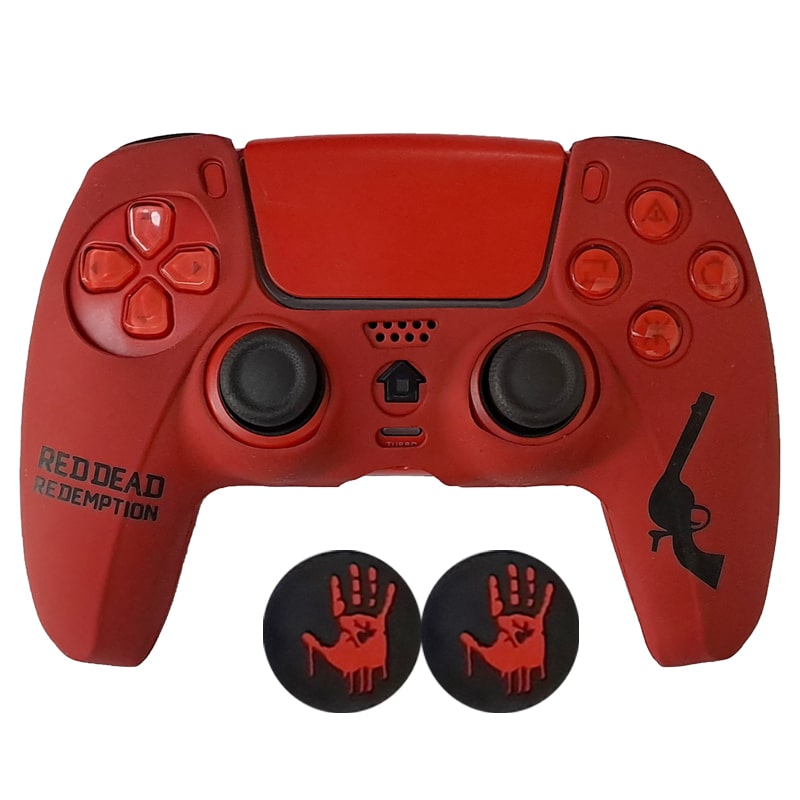 روکش دسته PS5 طرح red dead قرمز - Image 6