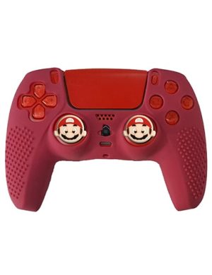 روکش دسته PS5 طرح استپ دار سرخابی