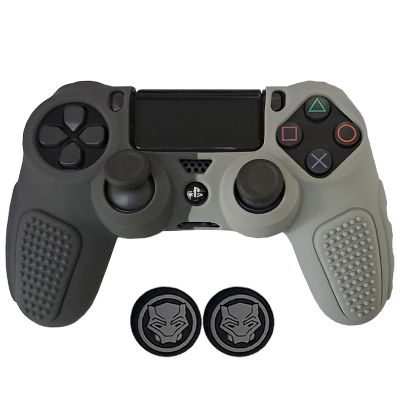 روکش دسته PS4 ضد لغزش دو رنگ طوسی - Image 5