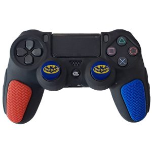 روکش دسته PS4 طرح ضد لغزش مشکی آبی-قرمز