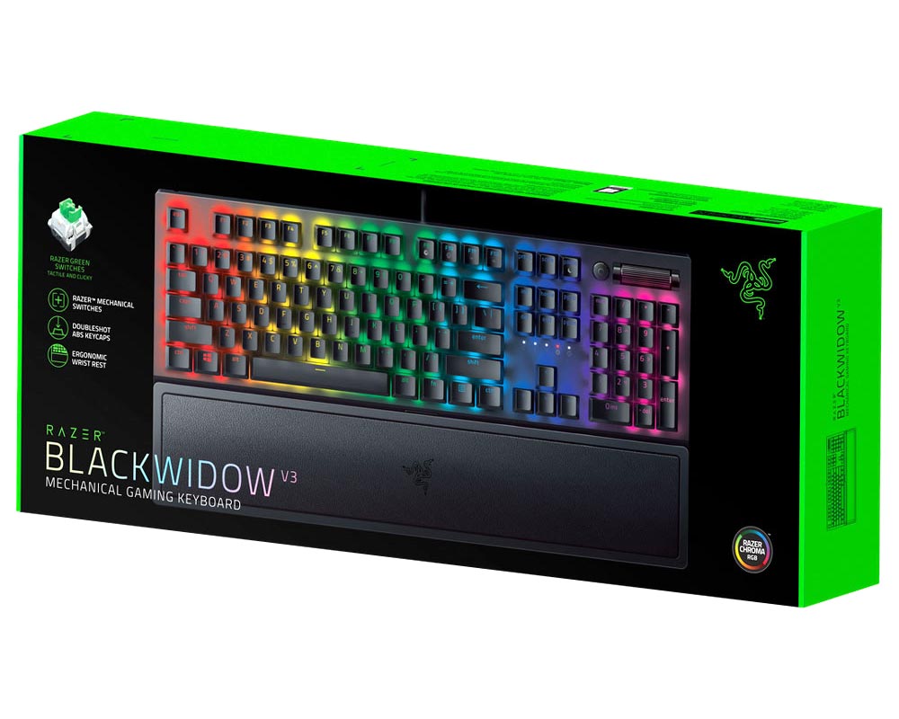 کیبورد گیمینگ ریزر RAZER Blackwidow V3 Green Switch - Image 5