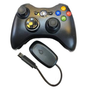 دسته بازی بیسیم XBOX 360 با دانگل مناسب کامپیوتر