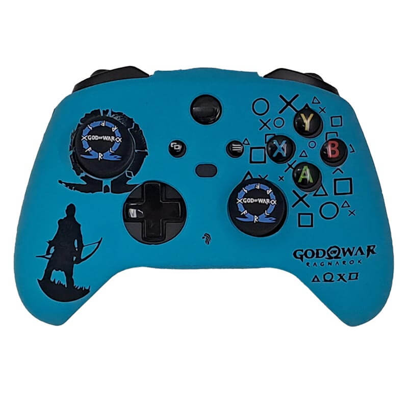 محافظ دسته Xbox Series X/S طرح god of war آبی - Image 3