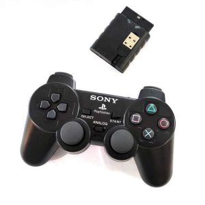 دسته بازی بی سیم PS2 دانگل دار جعبه دار