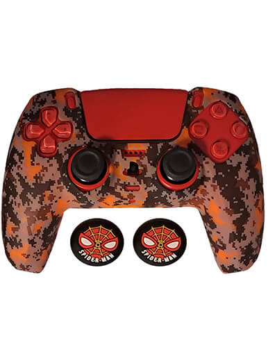 محافظ دسته PS5 طرح پیکسلی نارنجی