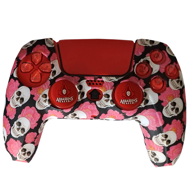 محافظ دسته PS5 طرح جمجمه و رز
