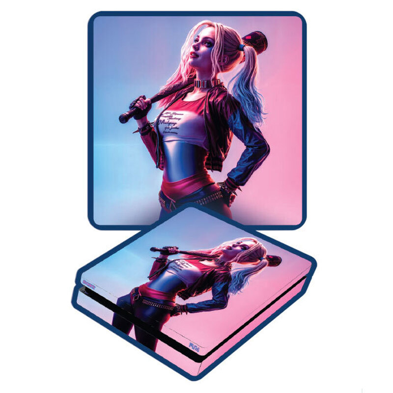 برچسب بدنه کنسول PS4 (GO) طرح Harley Quinn کد B - Image 3