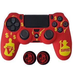 روکش دسته PS4 طرح رد دد red dead 3
