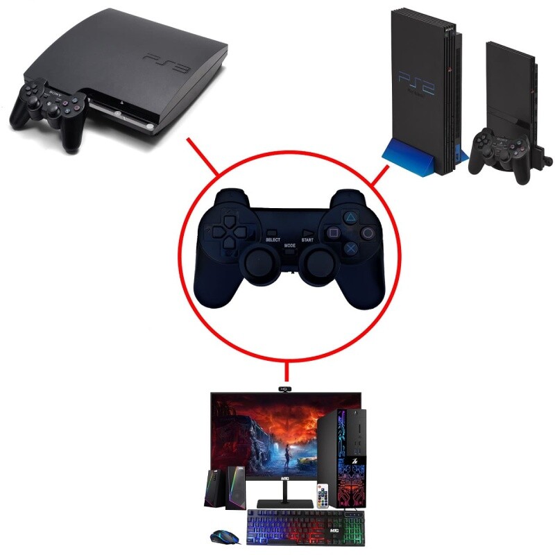 دسته بازی بی‌ سیم 3 کاره PC/PS2/PS3