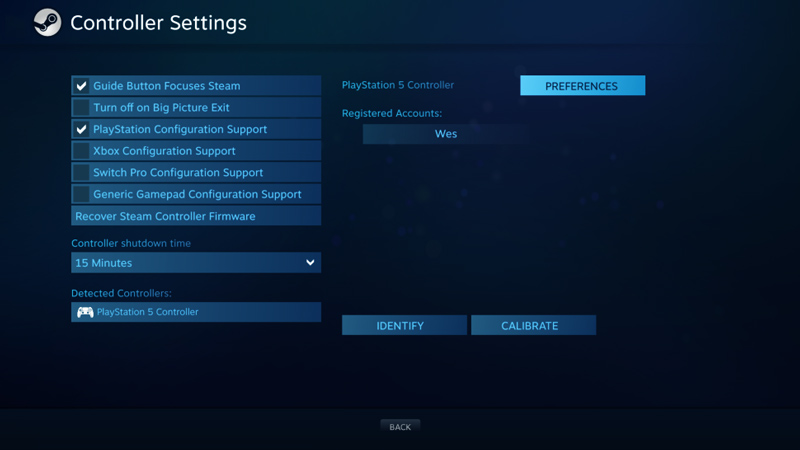 تنظیم دسته PS5 به PC در Steam
