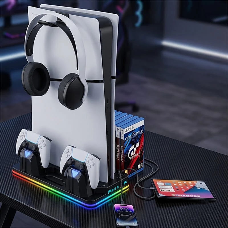 پایه چند منظوره PS5 DEADSKULL مدل DS-MZ8043 RGB - Image 2