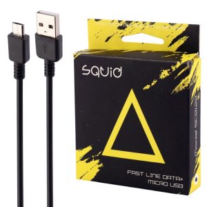 کابل میکرو USB سه آمپر Squid مناسب شارژ دسته بازی