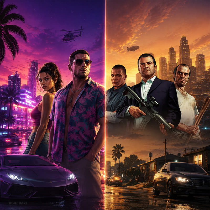 شخصیت های GTA VI و GTA V