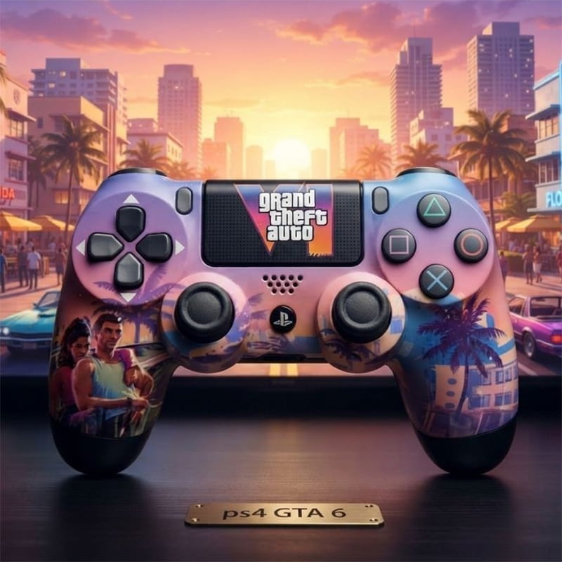 دسته بازی های کپی PS4 طرح جی تی ای GTA VI - تصویر 2