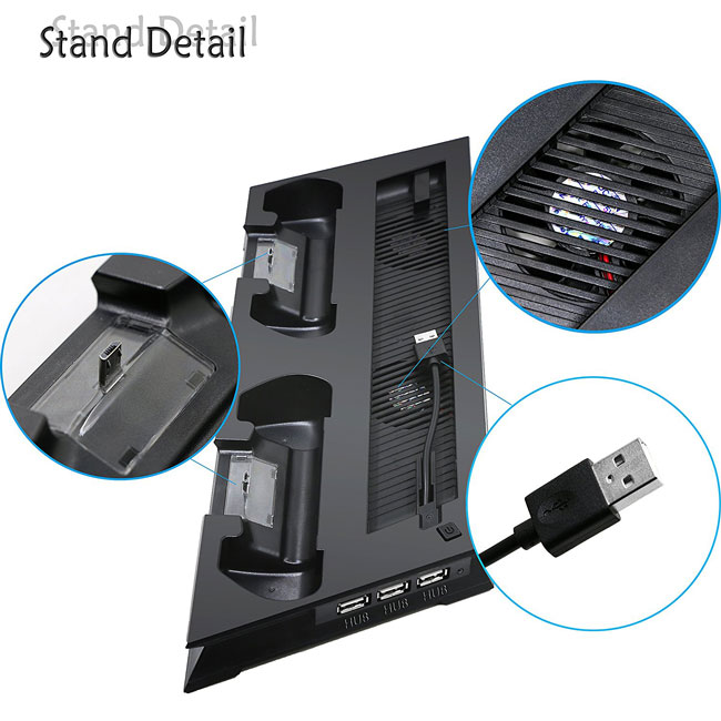استند شارژ و فن پلی استیشن 4 اسلیم مدل YH-15 - Image 2
