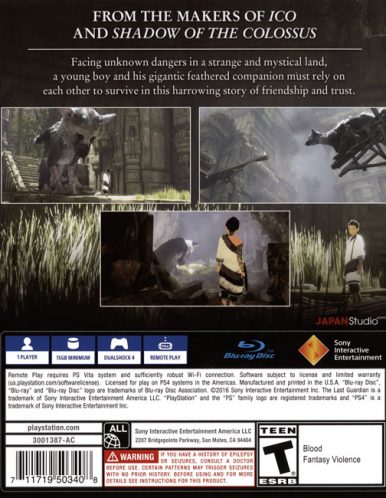 بازی پلی استیشن 4 The Last Guardian