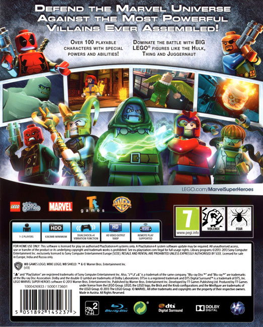 بازی LEGO Marvel Super Heroes Ps4 (کارکرده) - Image 2